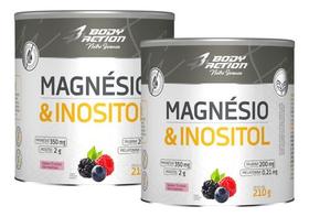 Kit 2x Magnesio & Inositol 210g Frutas Vermelhas Bodyaction