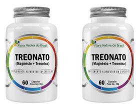 Kit 2x Magnésio L Treonato Puro Concentrado 120 Cápsulas 600mg Flora Nativa do Brasil