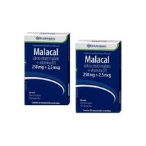 Kit 2x MALACAL 250/2,905 MG 30 CP CALCIO+VIT D3 BRASTERAPICA