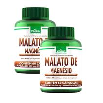 KIT 2x Malato de Magnésio 500mg 60 Capsulas Vitalab KIT 2x Malato de Magnésio 500mg 60 Capsulas Vitalab