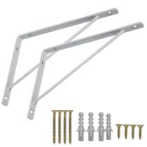 Kit 2x Mão Francesa 25cm Acompanha Kit De Parafuso E Bucha