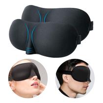 Kit 2X Máscara Para Dormir 3D Viajar Relaxar Sono Cochilo