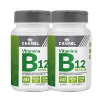 Kit 2x Max Vitamina B12 Metilcobalamina 60 Cps - CHAMEL