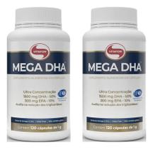 Kit 2x Mega DHA 1500mg 120 Caps Vitafor Kit 2x Mega DHA 1500mg 120 Caps Vitafor