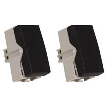Kit 2x MG Módulo Interruptor Paralelo 10A 250V Ebony Clean (16809)