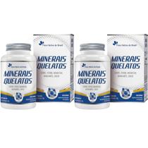 Kit 2x Minerais Quelatos Cobre Ferro Magnésio Manganês Zinco 60 Caps Flora Nativa Kit 2x Minerais Quelatos Cobre Ferro Magnésio Manganês Zinco 60 Caps Flora Nativa