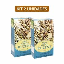 Kit 2X: Mini Arroz Integral Curto Ruzene 1Kg