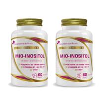 Kit 2x Mio-nositol + Vitaminas 500mg 2x60 cps Flora Nativa Sabor:Sem sabor