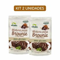 Kit 2X: Mistura Para Brownie Sem Glúten Vitalin 270G Kit 2X: Mistura Para Brownie Sem Glúten Vitalin 270G