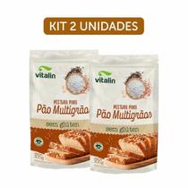 Kit 2X: Mistura Para Pão Multigrãos Sem Glúten Vitalin 300G Kit 2X: Mistura Para Pão Multigrãos Sem Glúten Vitalin 300G