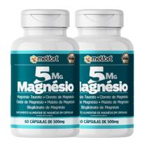 kit 2x Mix Magnésio 5x1 - 5MG MAGNÉSIO 500MG 60cps Melfort D