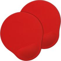 Kit 2x Mouse Pad de Espuma Leve TopGet Vermelho