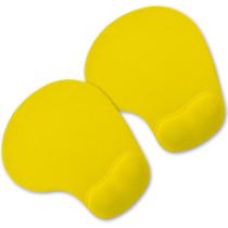 Kit 2x Mouse Pad Ergonômico com Apoio de Punho Topget Amarelo