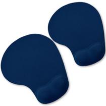 Kit 2x Mouse Pad Ergonômico com Apoio de Punho Topget Azul Marinho