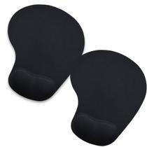 Kit 2x Mouse Pad Ergonômico com Apoio de Punho Topget Preto