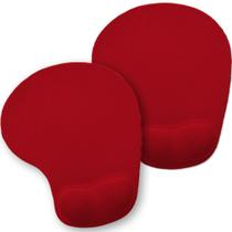Kit 2x Mouse Pad Ergonômico com Apoio de Punho Topget Vermelho Kit 2x Mouse Pad Ergonômico com Apoio de Punho Topget Vermelho