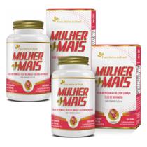 Kit 2x Mulher +Mais (Prímula, Linhaça, Borragem + Vit Adek) 60 Cápsulas Flora Nativa