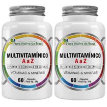 KIT 2X Multivitamínico A a Z 500mg 60 Cápsulas - Flora Nativa KIT 2X Multivitamínico A a Z 500mg 60 Cápsulas - Flora Nativa