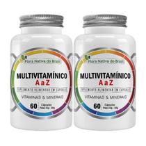 Kit 2x Multivitamínico De A Z Minerais 60 Cápsulas Flora Nativa