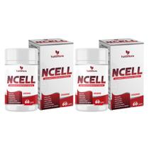 Kit 2x NCELL Psyllium, Espirulina, Café Verde, LCarnitina, Laranja Moro e Cromo 60 Caps Tuttiflora