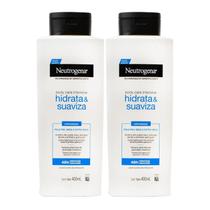 Kit 2x Neutrogena Hidratante Corporal Body Care Intensive Hidrata Suaviza 400ml Pele Extra Seca Textura Ultra Leve