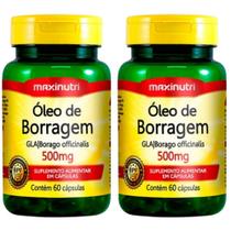 KIT 2X Óleo de Borragem 500mg 60 cápsulas - Maxinutri