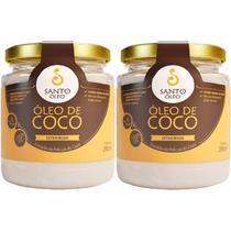 Kit 2X Óleo de Coco Extra Virgem de Película - 200ml - Santo Óleo