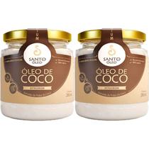 Kit 2X Óleo de Coco Extra Virgem de Polpa - 200ml - Santo Óleo Kit 2X Óleo de Coco Extra Virgem de Polpa - 200ml - Santo Óleo