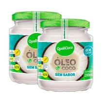 Kit 2X: Óleo de Coco Sem Sabor Qualicoco 200ml Kit 2X: Óleo de Coco Sem Sabor Qualicoco 200ml