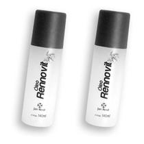 Kit 2x Óleo Rennovit 140ml Jan Rose Que Tira Dor No Corpo Estria e Celulite-Jan Rosê
