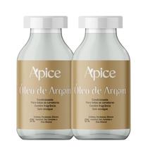 Kit 2x Óleos de Argan 12 ml - Apice Reparação, Brilho e Hidratação Profunda