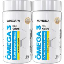 Kit 2X Ômega 3 1000mg - 60 Cápsulas - Nutrata Kit 2X Ômega 3 1000mg - 60 Cápsulas - Nutrata