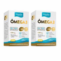 Kit 2x Ômega 3 EPA e DHA 1000mg 120 Cápsulas Equaliv Kit 2x Ômega 3 EPA e DHA 1000mg 120 Cápsulas Equaliv