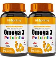Kit 2x Ômega 3 Infantil Peixinho Sabor Cereja 60 cápsulas