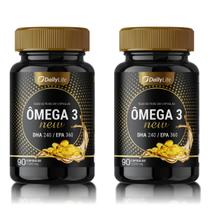 Kit 2x Ômega 3 New DailyLife 90 Cápsulas DHA 240 EPA 360 Saúde e Bem-Estar Kit 2x Ômega 3 New DailyLife 90 Cápsulas DHA 240 EPA 360 Saúde e Bem-Estar