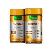 Kit 2x Ômega 3 Ultra Concentrado 824mg EPA 360mg DHA 240mg, Saúde Cerebral E Cardiovascular Denavita