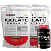 Kit 2x Optimum Isolate Whey Protein 2kg + BCAA 100g - Bodybuilders