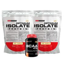 Kit 2x Optimum Isolate Whey Protein 900g + BCAA 100g - Bodybuilders