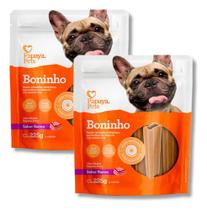 Kit 2x papaya pets boninho pp bacon 225g 10un