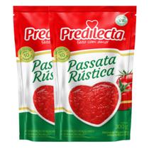 Kit 2x Passata Rústica 300g Predilecta Tomate Natural Sem Conservantes Para Massas, Pizzas e Receitas Caseiras