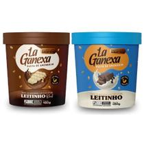Kit 2x Pasta de Amendoim Zero Açúcar Leitinho e Black La Ganexa