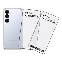 Kit 2x Películas De Cerâmica Fosca 9d + Capa Para Galaxy S25