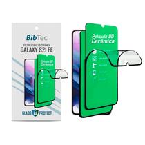 Kit 2X Películas de Cerâmica Inquebrável 9D para Samsung Galaxy S21 FE Tela toda