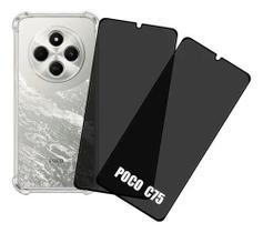 Kit 2x Películas De Privacidade 3d e Capa Para Xiaomi Poco C75