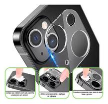Kit 2x Películas de Vidro 3D Para Lente Câmera Transparente Iphone 15 / 15 PLUS