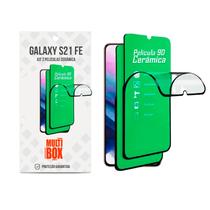 Kit 2X Películas Nano Cerâmica Inquebrável 9D para Samsung Galaxy S21FE Tela toda