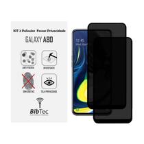 Kit 2x Películas Privacidade Fosca de Cerâmica Samsung Galaxy A80 / A90