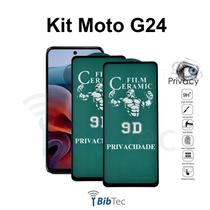 Kit 2x Películas Privacidade Fosca para Motorola Moto G24 Anti Espião