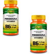 Kit 2x Piridoxina Vitamina B6 1,3mg 60 Capsulas Unilife Kit 2x Piridoxina Vitamina B6 1,3mg 60 Capsulas Unilife