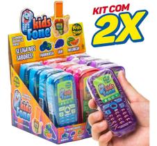Kit 2x Pirulito Brinquedo Com Telefoninho Tela Holográfica - Kids Zone